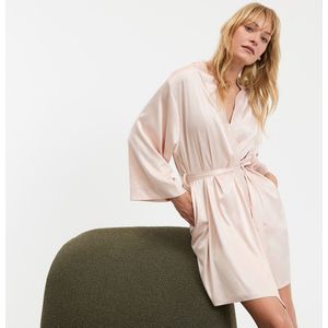 LA REDOUTE COLLECTIONS - Korte Kimono - Roze - Satijn