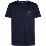 Petrol Industries - T-shirt - Marineblauw - Korte Mouwen - Logo op de Borst - Katoen