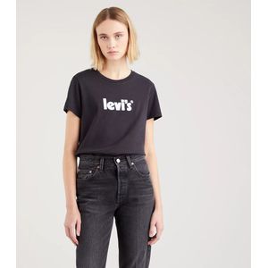 T-shirt met ronde hals en logo vooraan LEVI'S. Katoen materiaal. Maten XXS. Zwart kleur