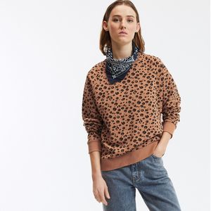 Losjes vallend sweatshirt met ronde hals en luipaardprint LA REDOUTE COLLECTIONS. Polyester materiaal. Maten M. Andere kleur