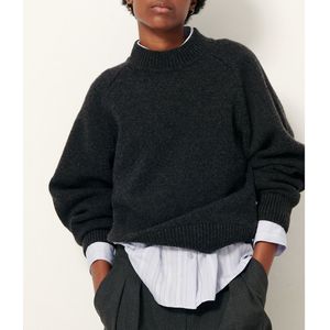 Sessùn - DALAN - Trui - Grijs - Wol en Kasjmier - Ballonmouwen