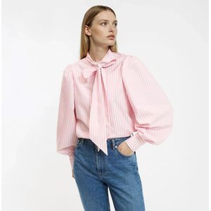 LA REDOUTE COLLECTIONS - Gestreept Overhemd - Roze - Katoen - Lange Mouwen