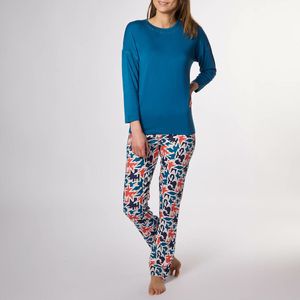 NAF NAF - Lange Pyjama - Groen/Bedrukt - Viscose