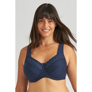Miss Mary of Sweden - Broderie Anglaise - BH - Donkerblauw - Katoen