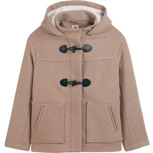 La Redoute Collections - Korte Duffelcoat - Mêleebeige - Wol Materiaal