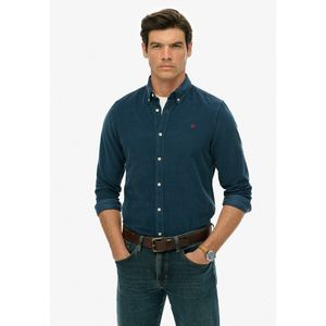 Ribfluwelen overhemd SUPERDRY. Katoen materiaal. Maten XXL. Blauw kleur