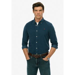 Ribfluwelen overhemd SUPERDRY. Katoen materiaal. Maten XXL. Blauw kleur