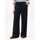 Tommy Hilfiger - Model 'PUNTO' - Wide Leg Broek - Effen - Viscose
