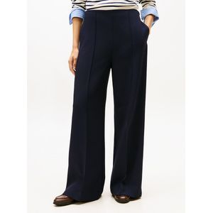 Tommy Hilfiger - Model 'PUNTO' - Wide Leg Broek - Effen - Viscose
