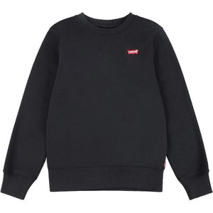 Sweater in molton met ronde hals LEVI'S KIDS. Geruwd molton materiaal. Maten 6 jaar - 114 cm. Zwart kleur