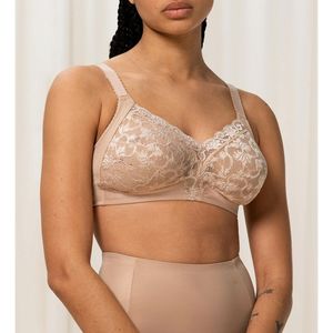 BH zonder beugels Delicate Doreen TRIUMPH. Polyamide materiaal. Maten 110E FR - 95E EU. Beige kleur
