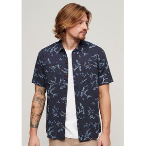 Hemd met bloemenprint SUPERDRY. Katoen materiaal. Maten XL. Blauw kleur