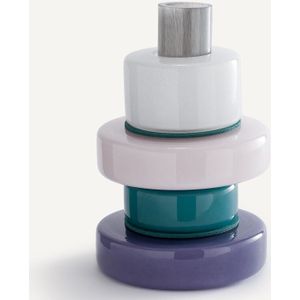 Maveo AM.PM - Vaas - Multicolor - H25 cm - Handgeblazen Glas - 4 Ringen