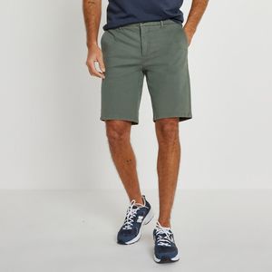 Chino bermuda in bio katoen LA REDOUTE COLLECTIONS. Katoen materiaal. Maten 48 FR - 52 EU. Groen kleur