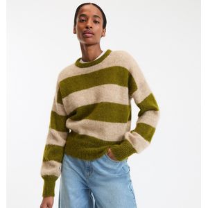 LA REDOUTE COLLECTIONS - Gebreide Trui - Beige - Ronde Hals - Grof Tricot