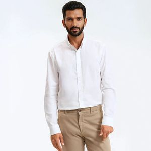 LA REDOUTE COLLECTIONS - Slim Hemd - Wit - Katoen