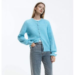 LA REDOUTE COLLECTIONS - Vest - Lichtblauw - Mix van Alpaca en Wol