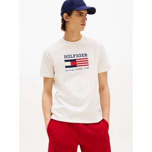 TOMMY HILFIGER Shirt 'Americana'  navy / lichtgeel / rood