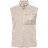 ONLY PLAY - Fleecevest - Beige - Mouwloos - Polair Tricot Materiaal