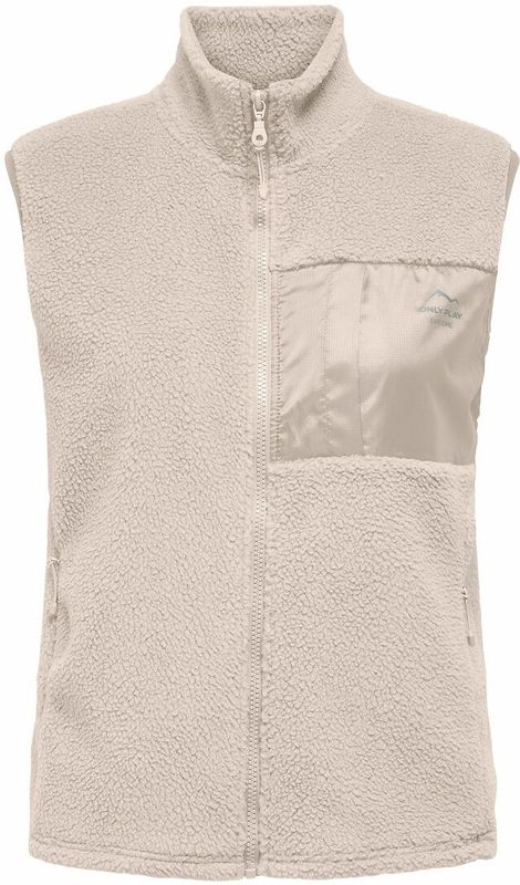 ONLY PLAY - Fleecevest - Beige - Mouwloos - Polair Tricot Materiaal