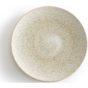 Set van 4 platte borden in aardewerk, Macchiato AM.PM. Zandsteen materiaal. Maten één maat. Beige kleur