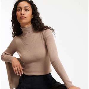 LA REDOUTE COLLECTIONS - Coltrui - Beige - Fijn Tricot - Viscose Materiaal