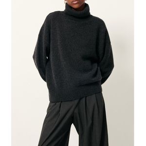 Trui met rolkraag van wol en kasjmier, NIKO SESSUN. Wol materiaal. Maten M. Grijs kleur