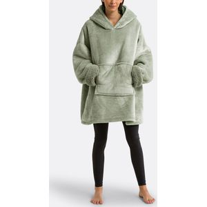 Javi - Plaid Fleece Sweater - Grijsgroen - Unisex - 100% Gerecycled Polyester