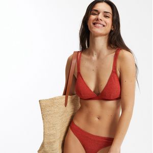 LA REDOUTE COLLECTIONS - Triangel Bikini-BH - Kastanje - Piqué Tricot