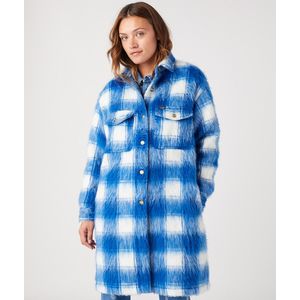 WRANGLER - Geruite Jas - Blauw/Wit - Polyester
