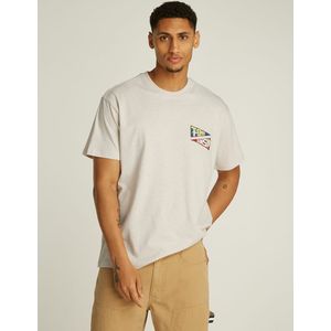 Tommy Jeans - T-shirt - Ecru - Katoen - Korte Mouwen - Ronde Hals