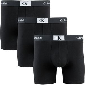 Set van 3 effen boxershorts CALVIN KLEIN UNDERWEAR. Katoen materiaal. Maten XL. Zwart kleur