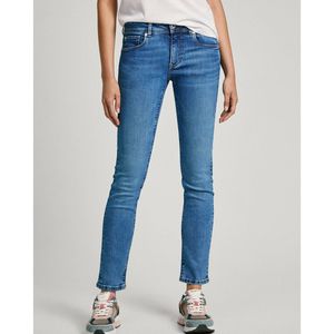 Slim jeans, lage taille PEPE JEANS. Denim materiaal. Maten Maat 30 US - Lengte 32. Blauw kleur