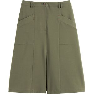 LA REDOUTE COLLECTIONS - Wijd Uitlopende Rok - Kakigroen - Polyester