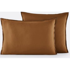 LA REDOUTE INTERIEURS - Kussensloop - Goudkleur Oker - Gewassen Satijnkatoen