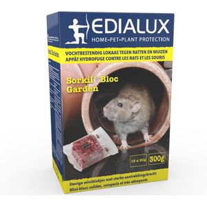 Edialux Sorkil Bloc Garden 300gram - Gif tegen ratten en muizen