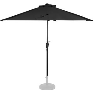 Parasol Magione – Balkon parasol - Halfrond 270x135cm | Antraciet/zwart