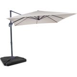 Zweefparasol Pisogne 300x300cm – Premium parasol - Beige | Incl. 4 vulbare tegels