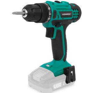 VONROC Accuboormachine 20V – 19 schroefstanden + boorstand - Incl. 2 bits - Excl. Accu en snel-lader