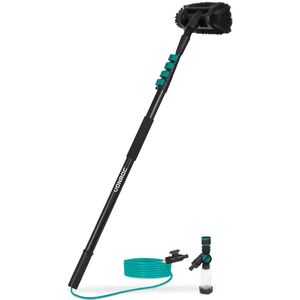 Telescopische wasborstel – 4,60m | Incl. Borstelkop, waterslang en zeepdispenser