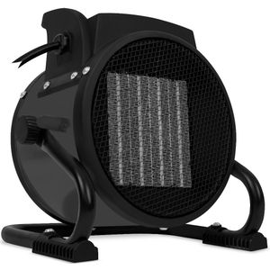 VONROC Elektrische kachel - Straalkachel - ventilatorkachel - keramisch - 3 standen: 1000W/2000W/ventilator - voor ruimten tot 20m2 - grijs