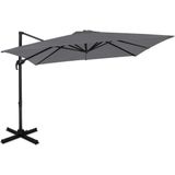 Parasol Pisogne 300x300cm – Zweefparasol | Grijs