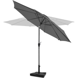 Parasol Recanati Ø300cm –  Premium stokparasol – grijs | Incl. parasolvoet