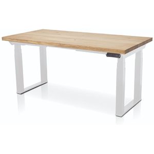 Zit sta bureau elektrisch Lineaflex MRC PRO Solid massief eiken blad 160x80 cm