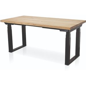 Zit sta bureau elektrisch Lineaflex MRC PRO Solid massief eiken blad 180x90 cm