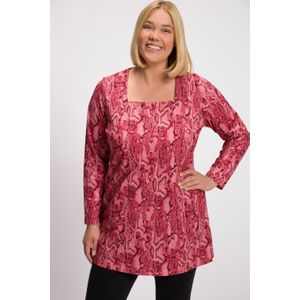 Grote Maten Longline Shirt, Dames, rood, Katoen - Ulla Popken