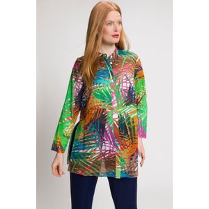 Grote Maten Longline Blouse, Dames, groen, Katoen - Ulla Popken