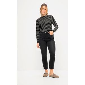 Grote Maten Mom Jeans, Dames, zwart, Katoen - Studio Untold