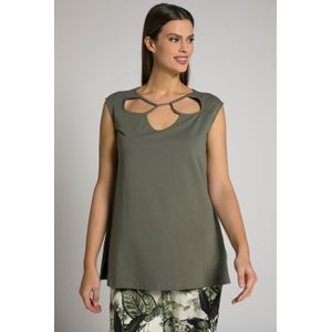 Grote Maten T-shirt, Dames, groen, Katoen - Ulla Popken