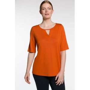Grote Maten T-shirt, Dames, oranje, Viscose - Ulla Popken